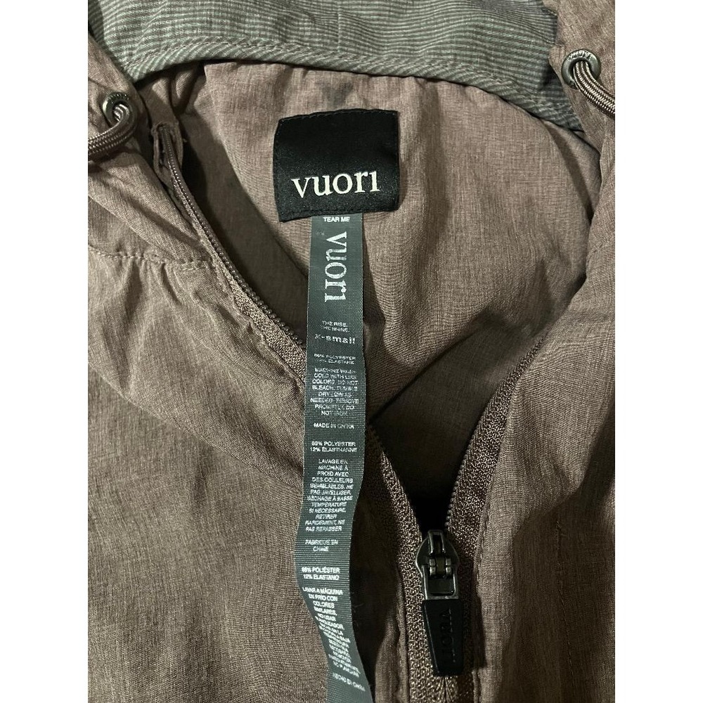 Vuori Daybreak Windbreaker Jacket Brown Heather Full Zip Hooded Women's XS - Picture 5 of 8
